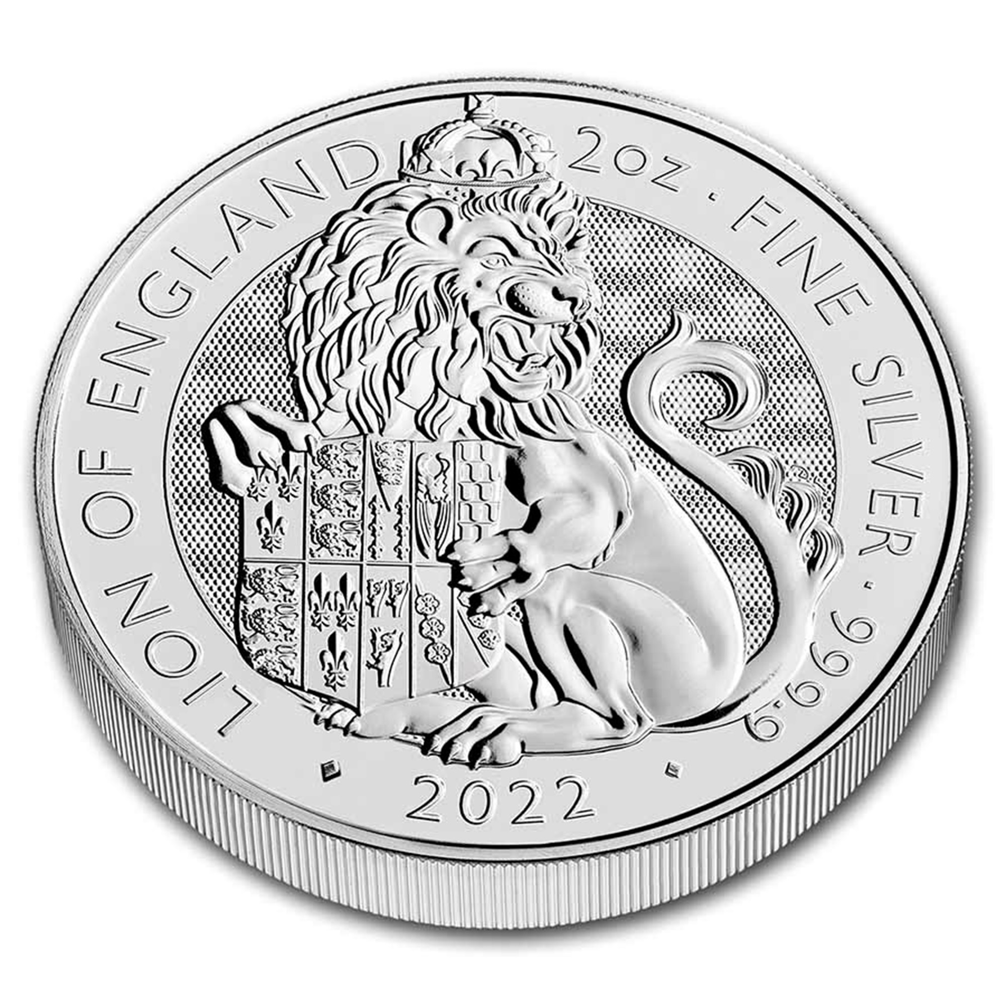 2022 2oz Great Britain Tudor Beasts Silver Lion Of England Coin