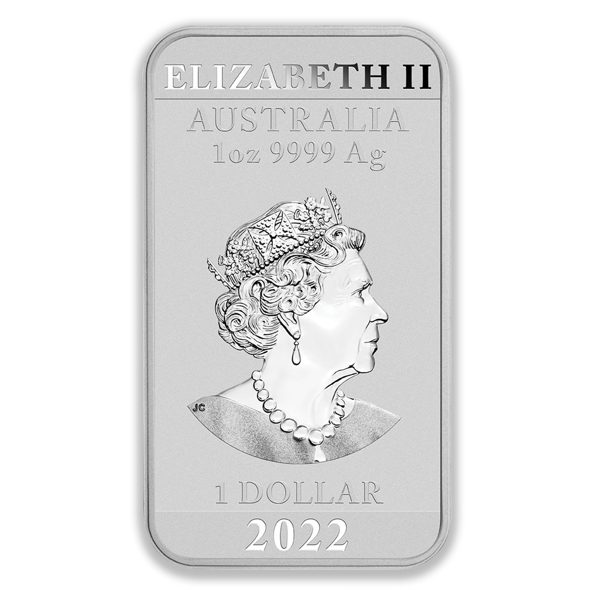 2022 1oz Perth Mint Silver Dragon Rectangular Coin