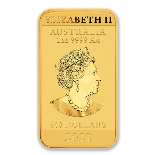 2022 1oz Perth Mint Dragon Gold Minted Bar