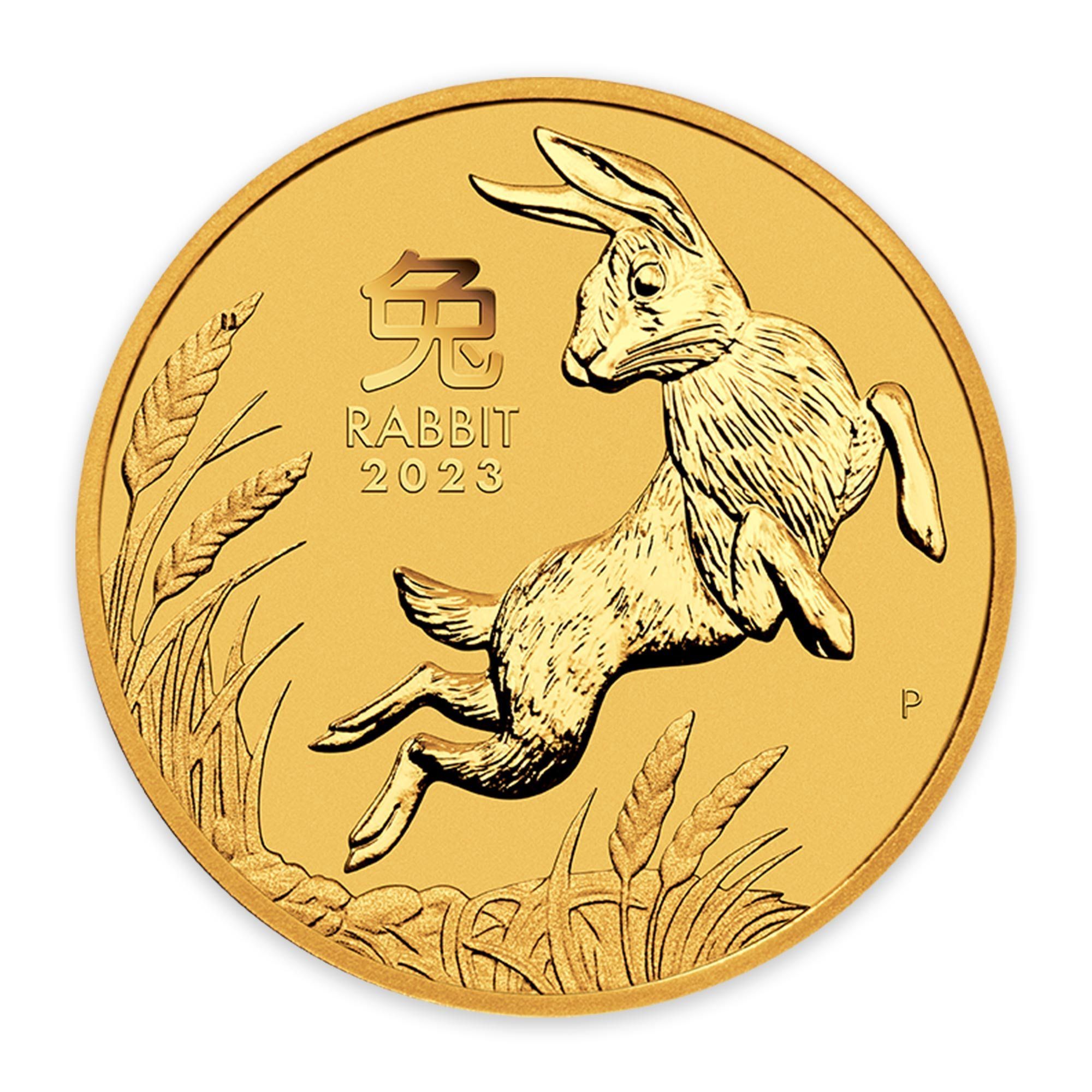 2023 1oz Perth Mint Gold Lunar Rabbit Coin Series 3