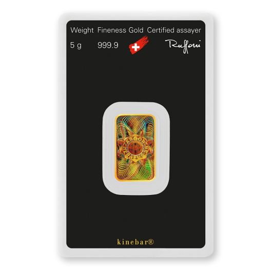 5g Argor-Heraeus Gold Minted KineBar