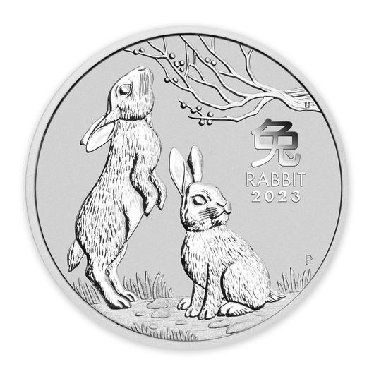 2023 1kg Perth Mint Silver Lunar Rabbit Coin Series 3