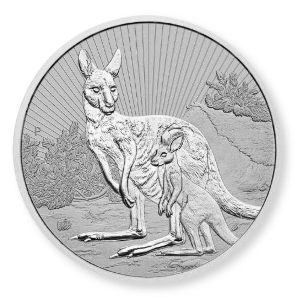 2023 2oz Perth Mint Silver Kangaroo Mother and Baby Coin