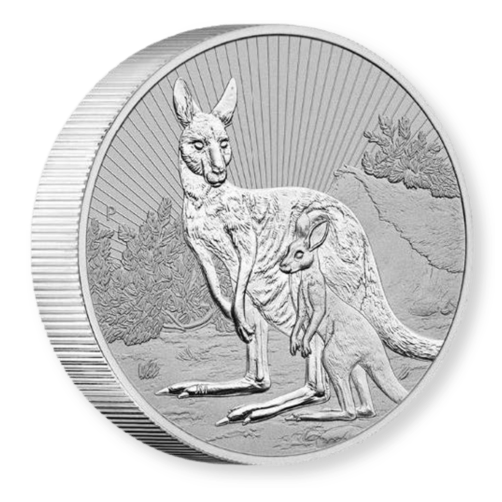 2023 2oz Perth Mint Silver Kangaroo Mother and Baby Coin
