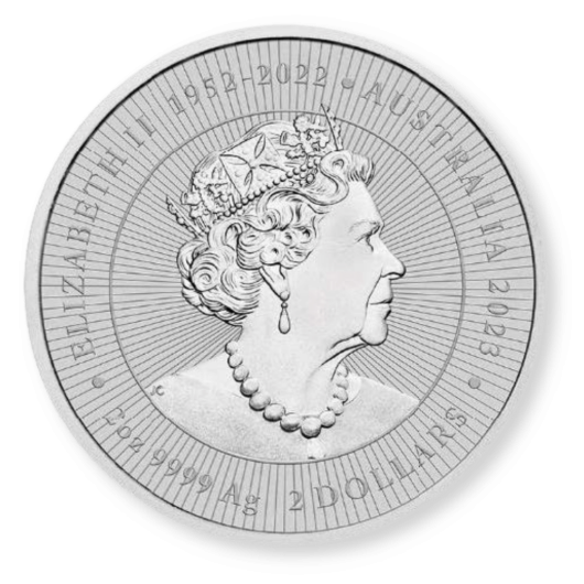 2023 2oz Perth Mint Silver Kangaroo Mother and Baby Coin