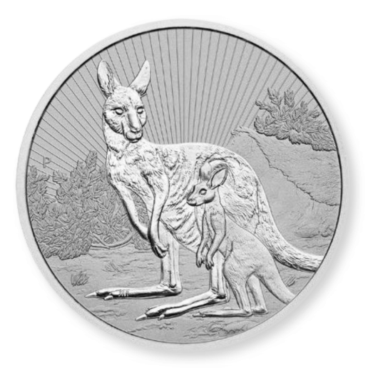 2023 2oz Perth Mint Silver Kangaroo Mother and Baby Coin
