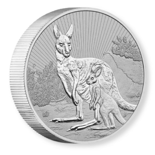 2023 2oz Perth Mint Silver Kangaroo Mother and Baby Coin