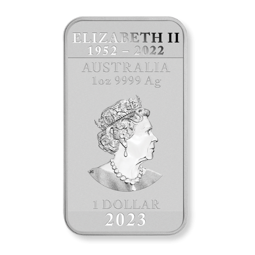 2023 1oz Perth Mint Silver Dragon Rectangular Coin