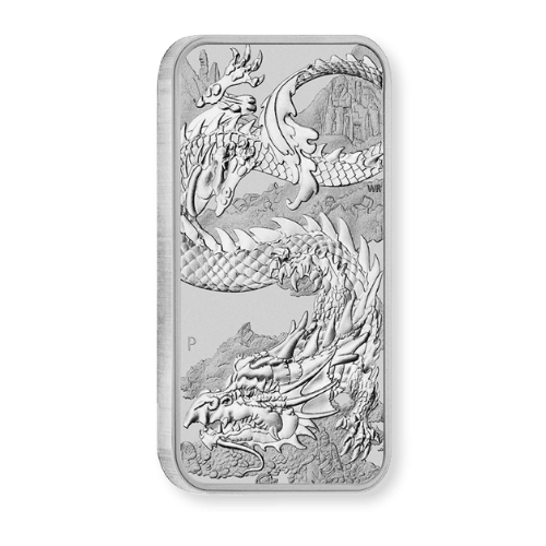2023 1oz Perth Mint Silver Dragon Rectangular Coin