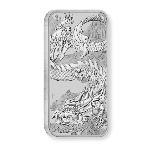 2023 1oz Perth Mint Silver Dragon Rectangular Coin