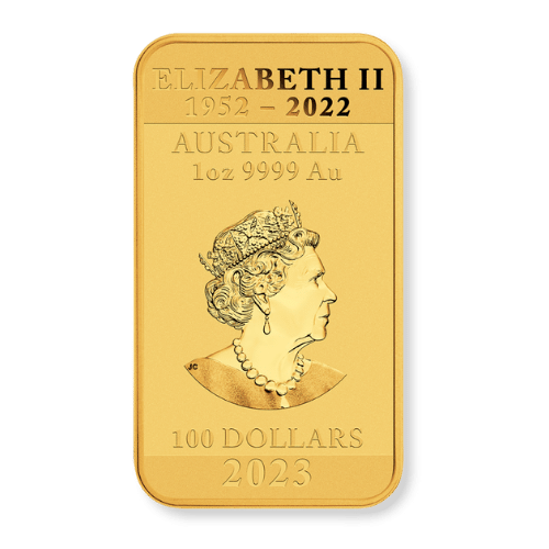1oz Perth Mint Gold Dragon Rectangular Coin (Secondary)