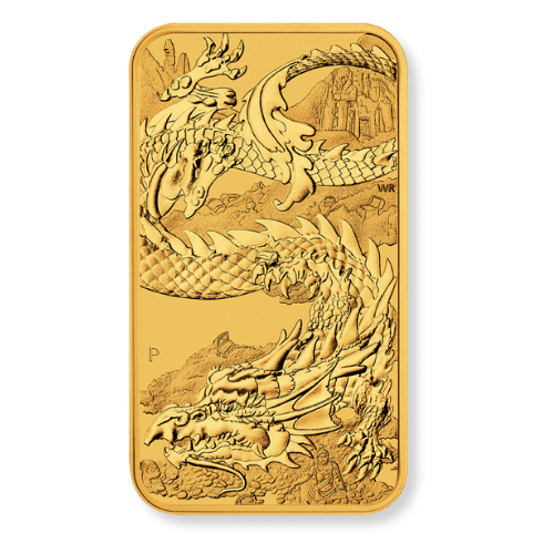 1oz Perth Mint Gold Dragon Rectangular Coin (Secondary)
