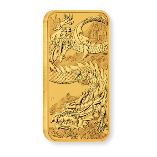 1oz Perth Mint Gold Dragon Rectangular Coin (Secondary)