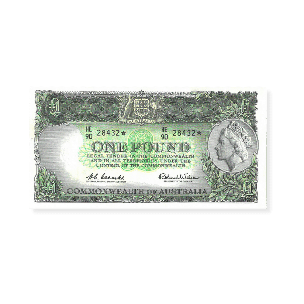 R34bs 1961 One Pound Banknote Starnote Grade Good Extra Fine