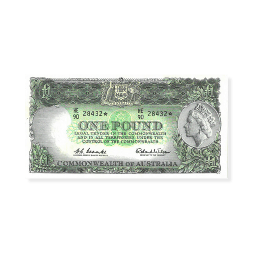 R34bs 1961 One Pound Banknote Starnote Grade Good Extra Fine