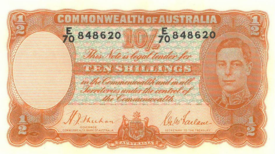 R12 1939 Ten Shilling Banknote Consecutive Pair Grade Uncirculated