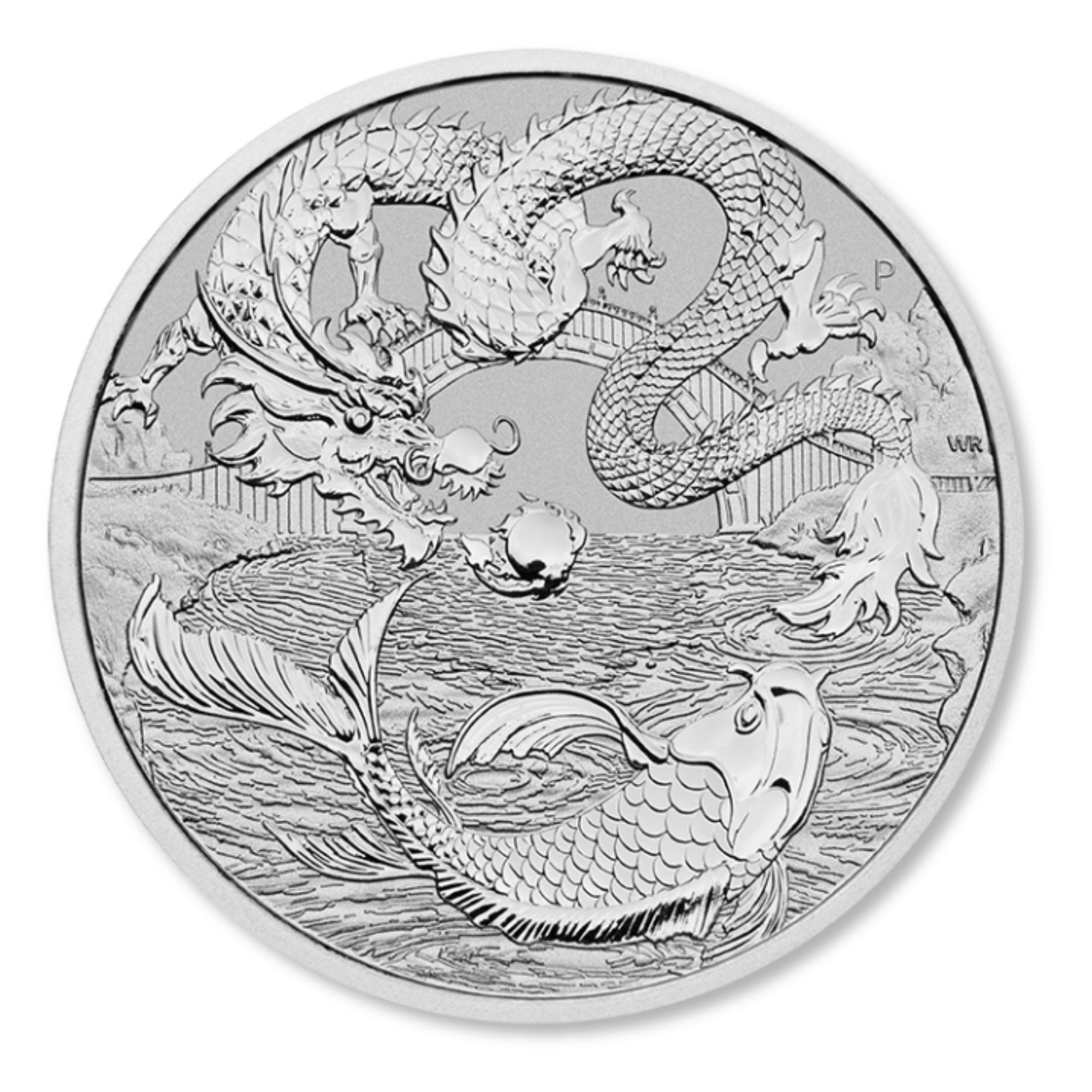 2023 1oz Perth Mint Chinese Myths and Legends Dragon & Koi Silver Coin