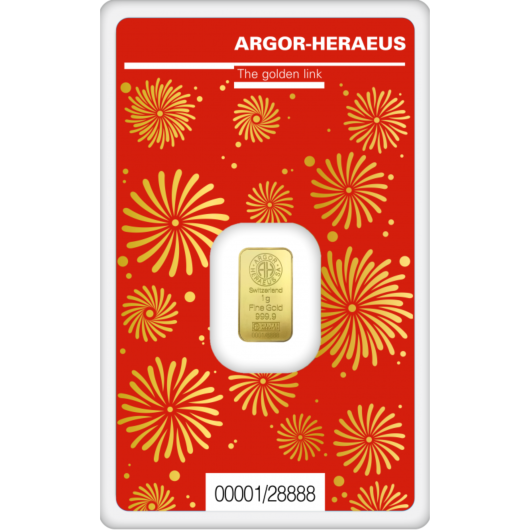 2024 1g Argor-Heraeus Gold Lunar Dragon Minted Bar