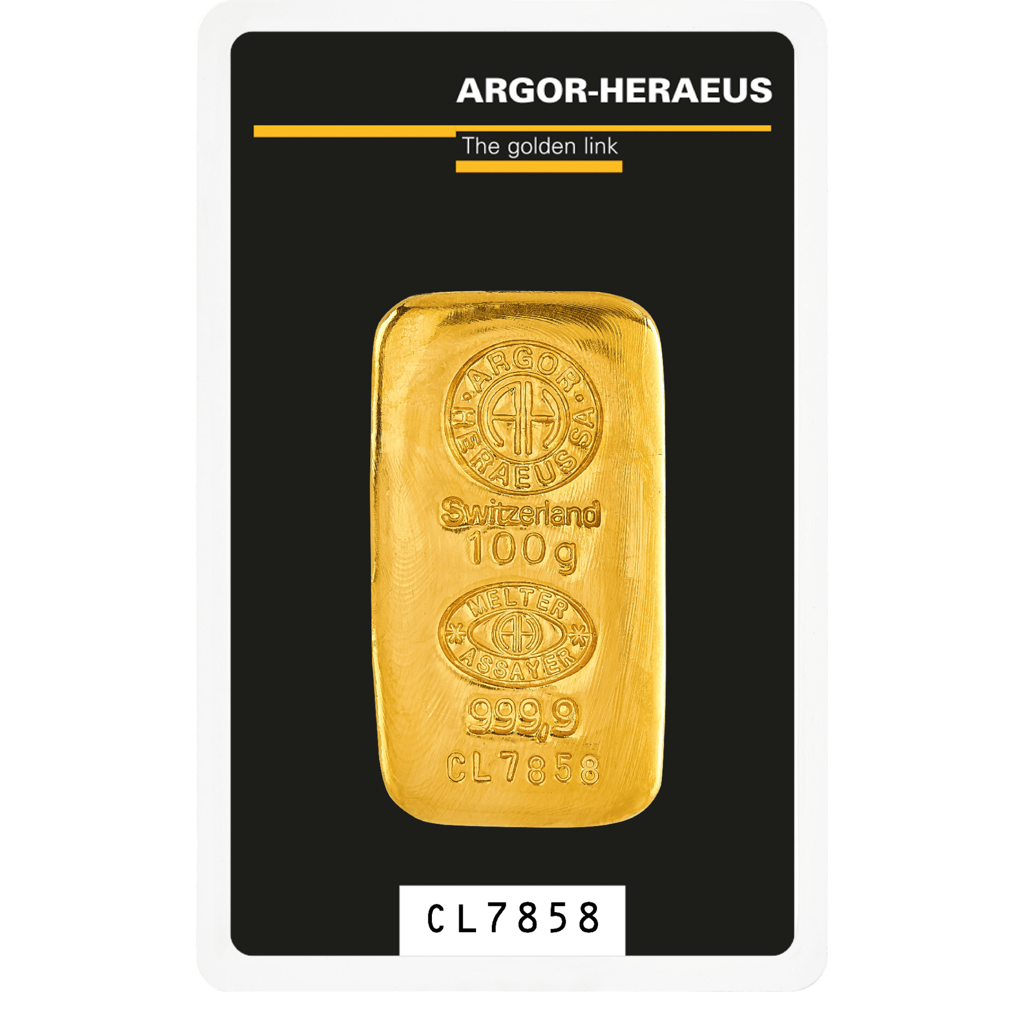 100g Argor-Heraeus Gold Cast Bar