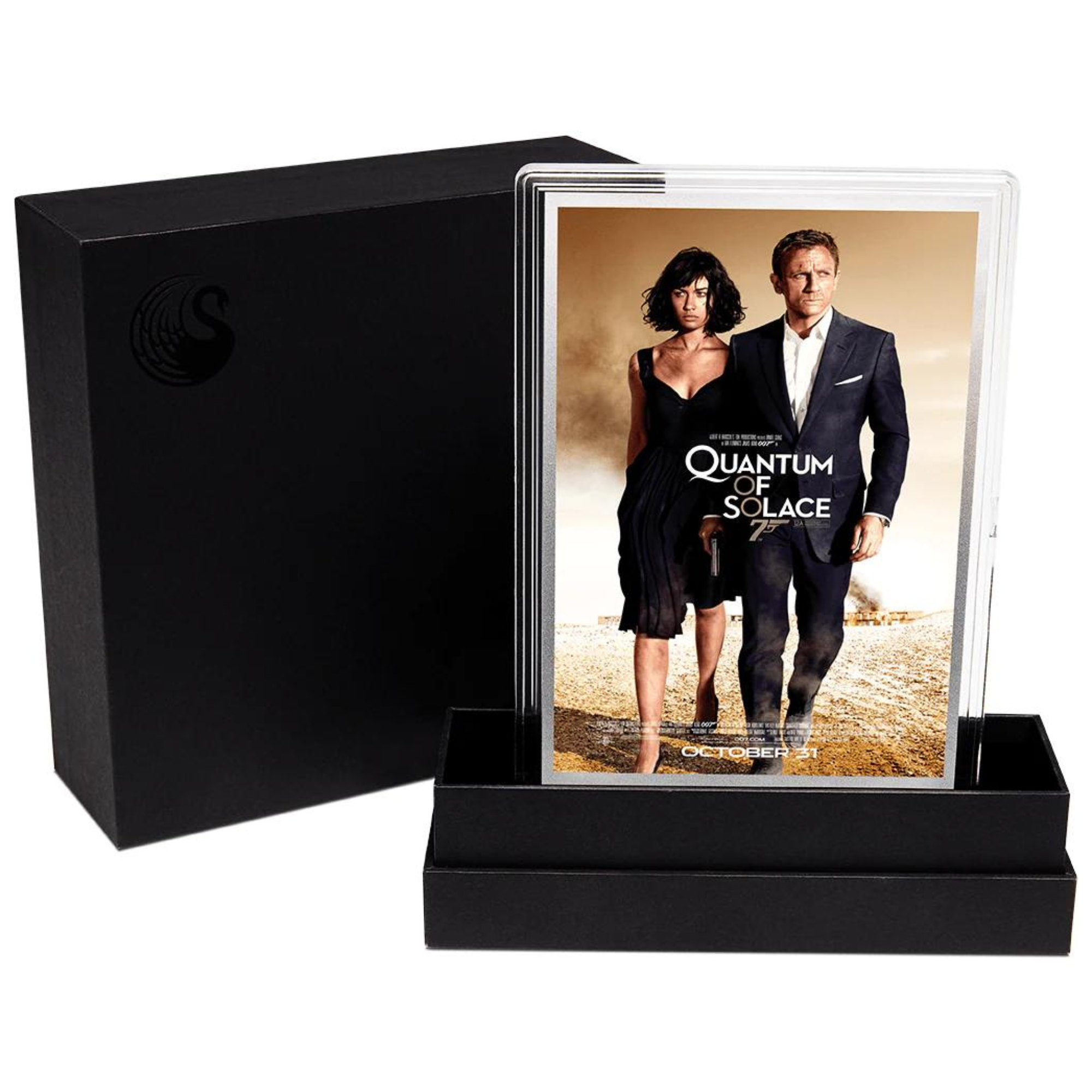 James Bond Silver Foil Poster - QUANTUM OF SOLACE