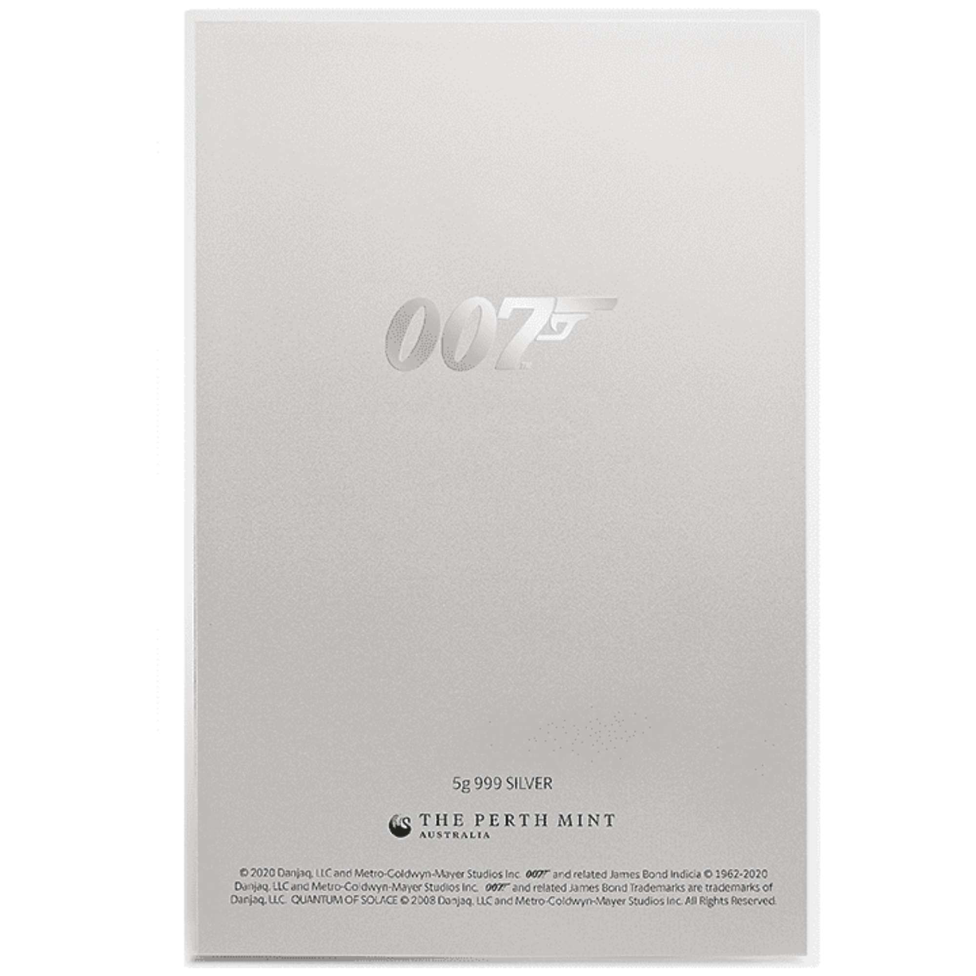 James Bond Silver Foil Poster - QUANTUM OF SOLACE