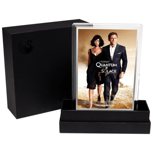 James Bond Silver Foil Poster - QUANTUM OF SOLACE