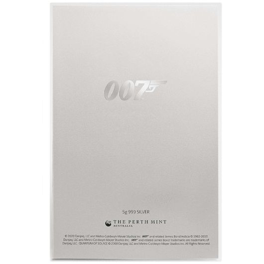 James Bond Silver Foil Poster - QUANTUM OF SOLACE