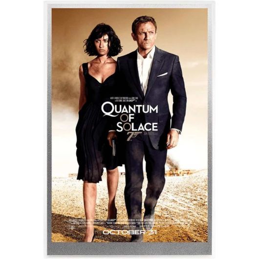 James Bond Silver Foil Poster - QUANTUM OF SOLACE