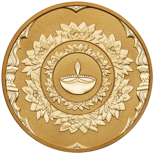 2023 Diwali 1oz Silver Gilded BU Medallion