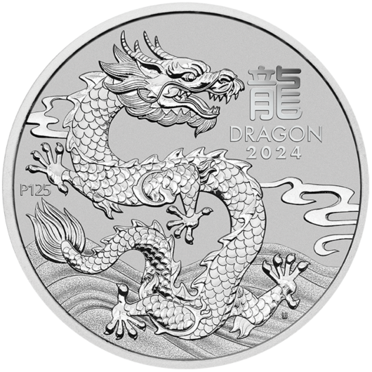 2024 1oz Perth Mint Platinum Lunar Dragon Coin Series 3