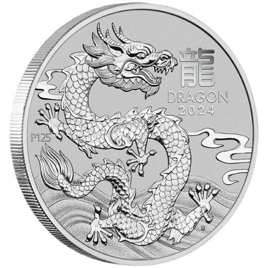 2024 1oz Perth Mint Platinum Lunar Dragon Coin Series 3