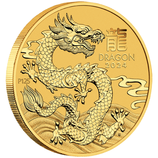 2024 10oz Perth Mint Gold Lunar Dragon Coin Series 3