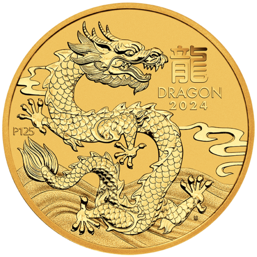 2024 10oz Perth Mint Gold Lunar Dragon Coin Series 3