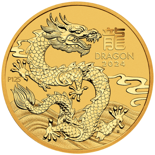 2024 1/2oz Perth Mint Gold Lunar Dragon Coin Series 3