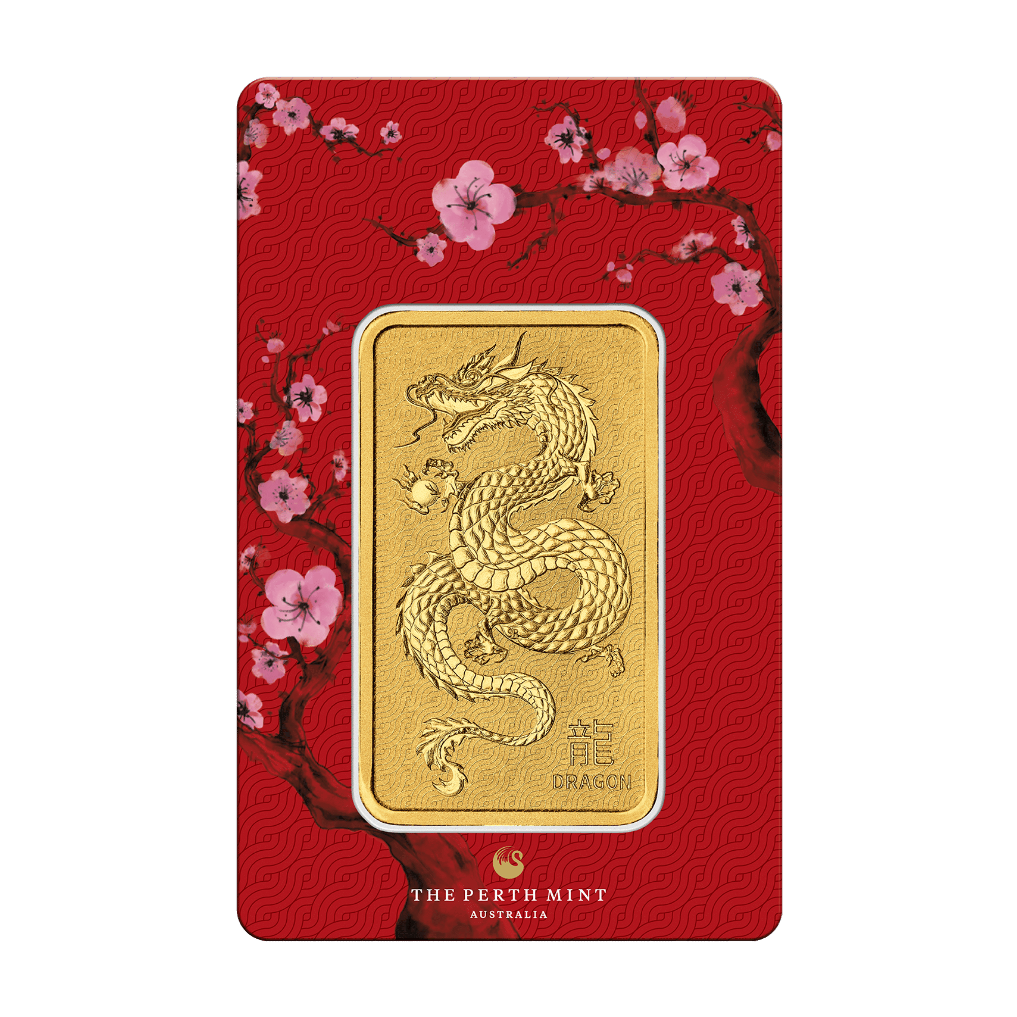 2024 1oz Perth Mint Gold Lunar Dragon Bar