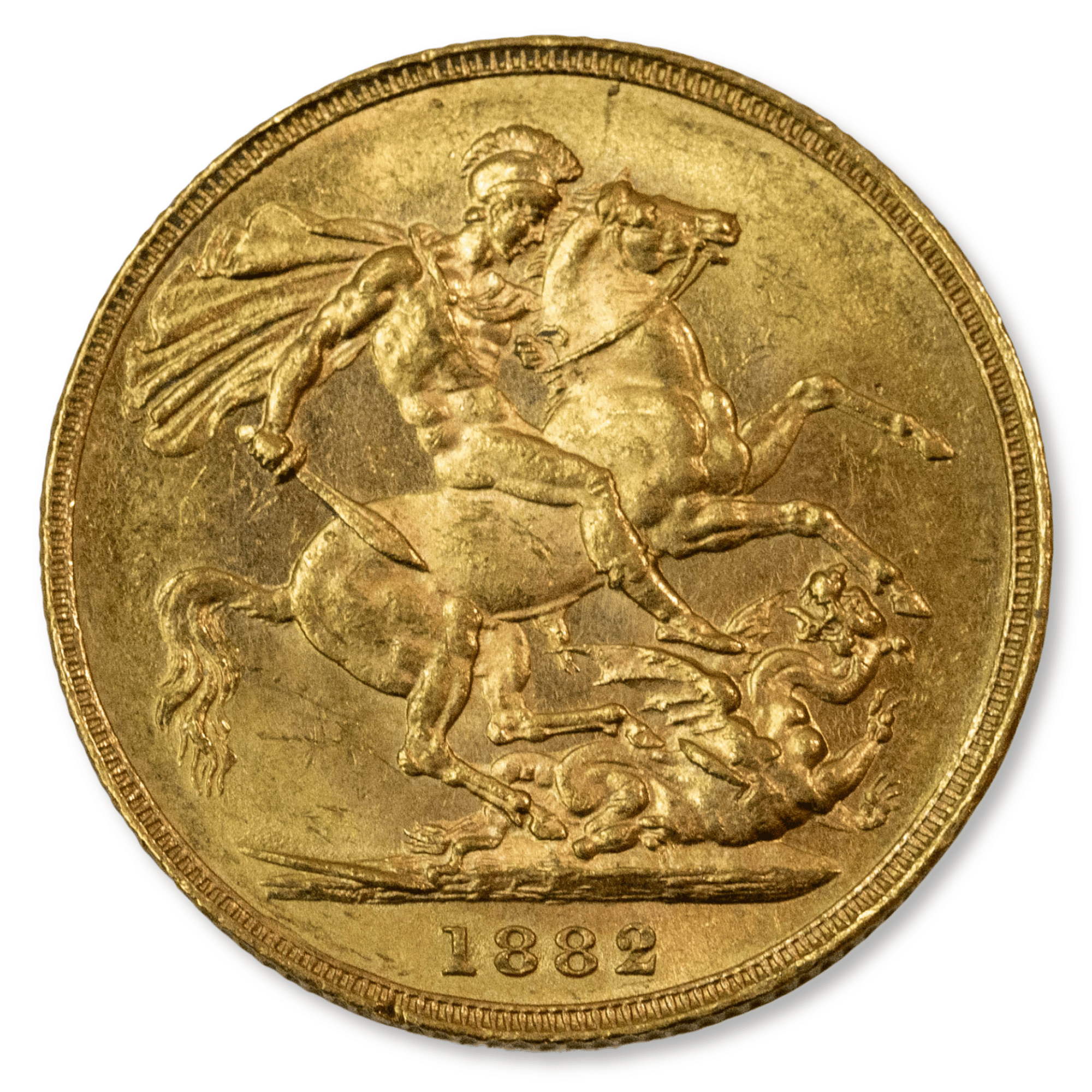 1882S St George Sovereign Uncirculated