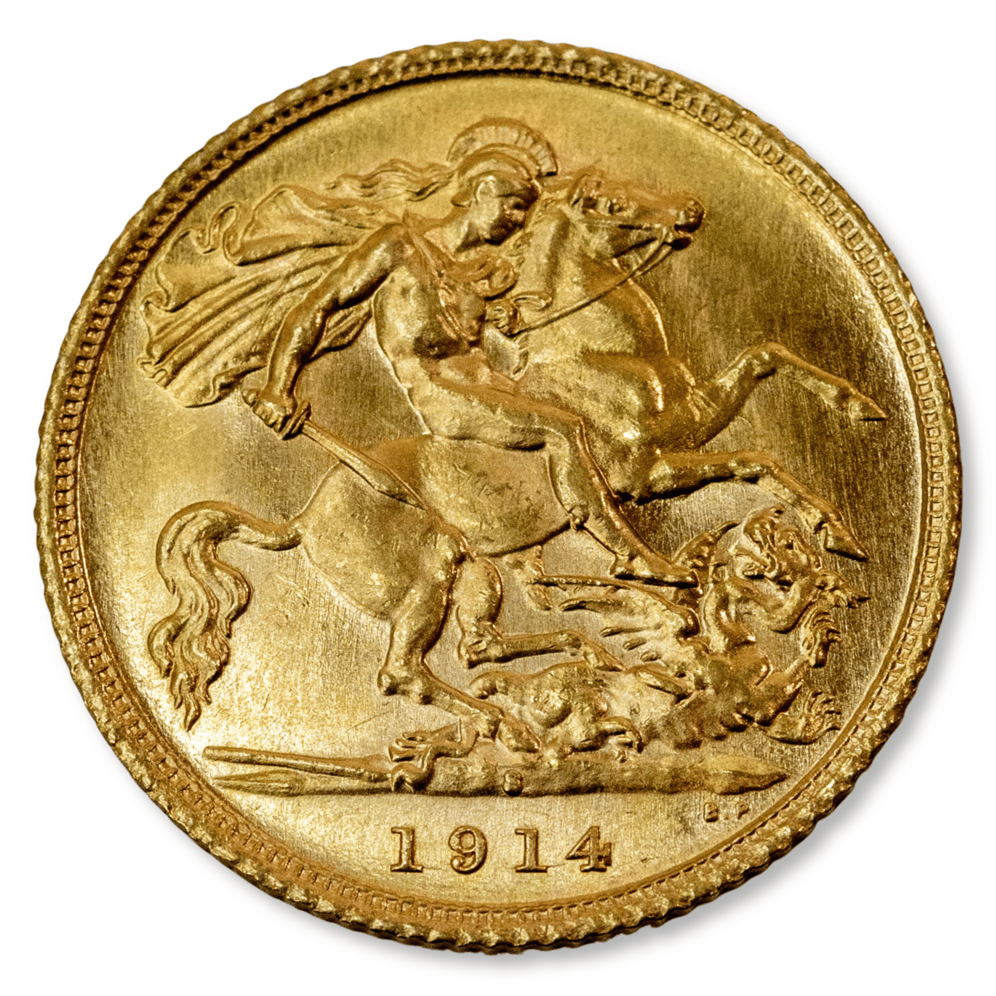 1914S George V Half Sovereign Uncirculated