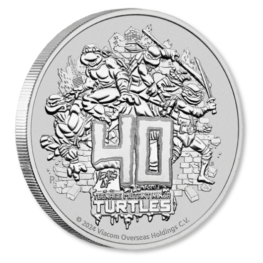 Teenage Mutant Ninja Turtles 2024 1oz Silver Coin in Card