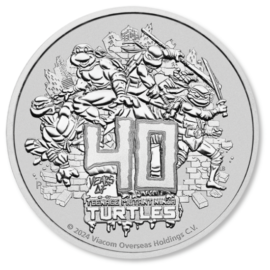Teenage Mutant Ninja Turtles 2024 1oz Silver Coin in Card