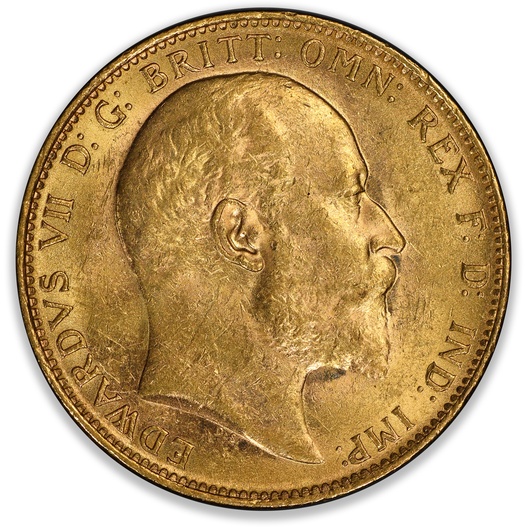 1902M Edward VII Sovereign PCGS MS62