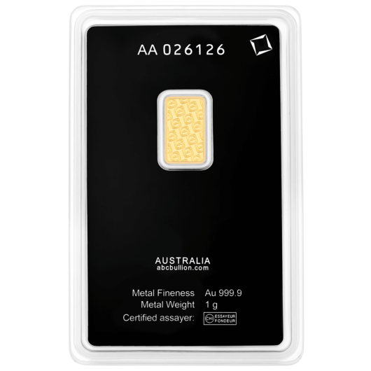 1g ABC Gold Minted Bar
