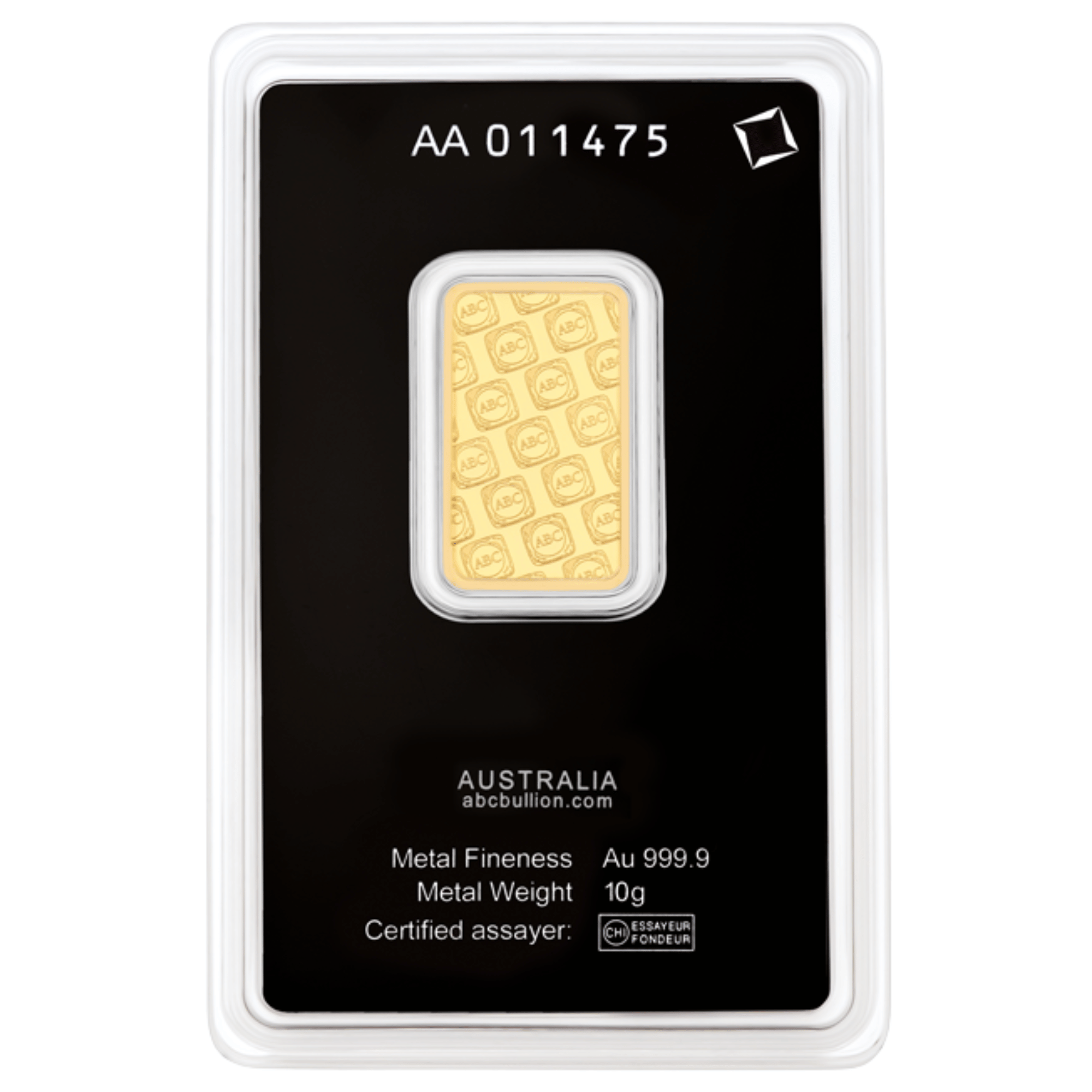 10g ABC Gold Minted Bar