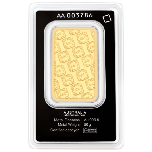 50g ABC Gold Minted Bar