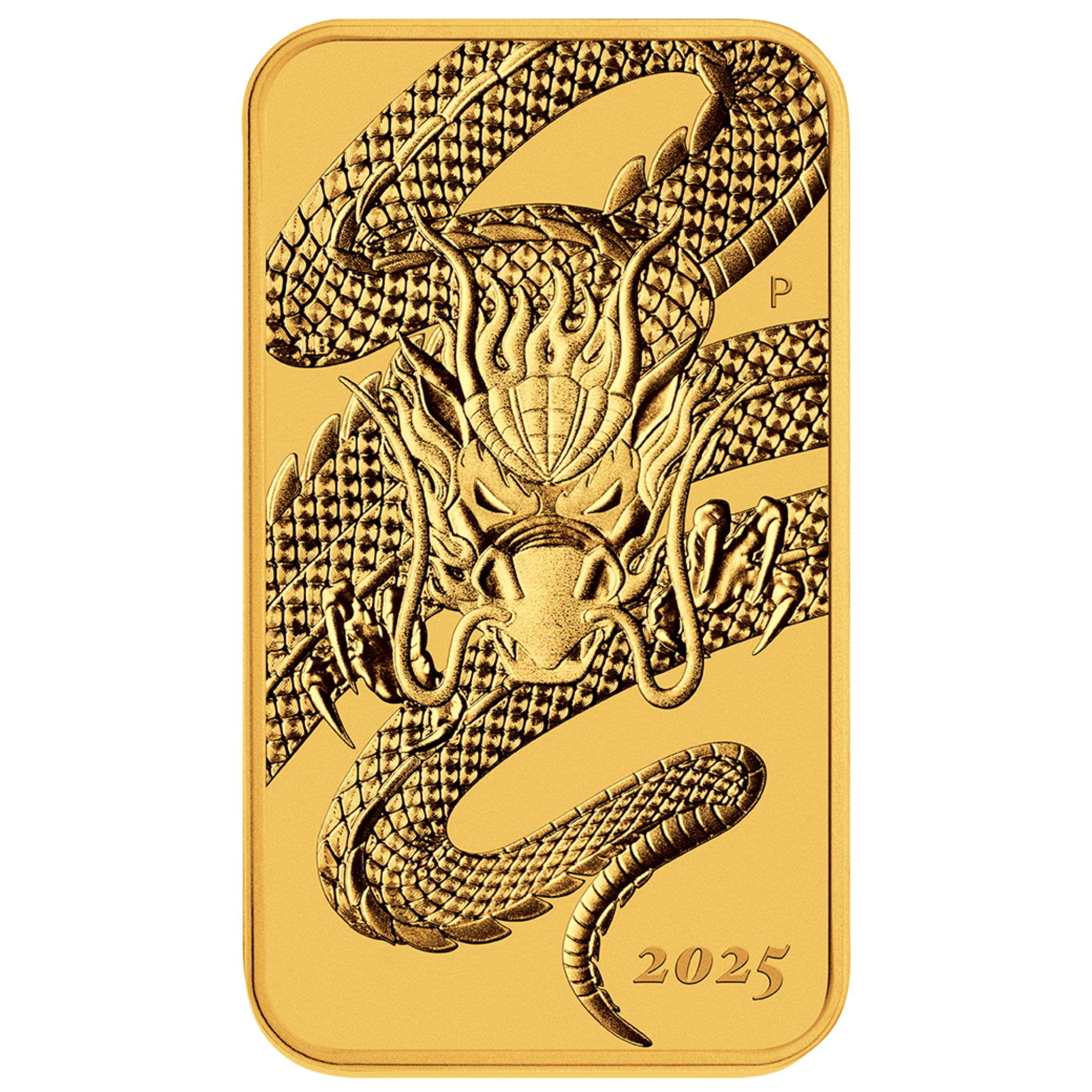 2025 1oz Perth Mint Gold Dragon Rectangular Coin