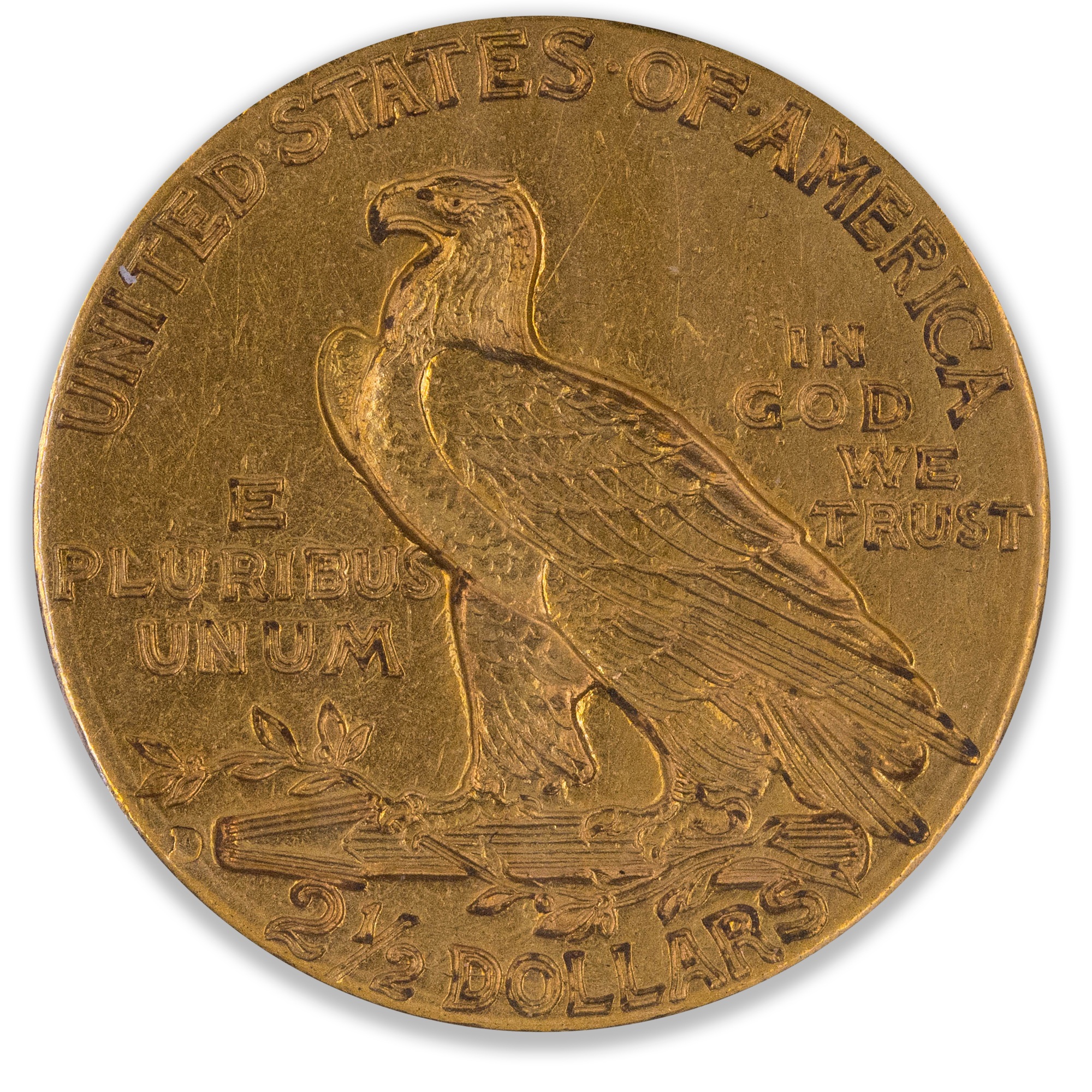 1914D USA $2.50 Indian Head Gold Coin Good Extra Fine