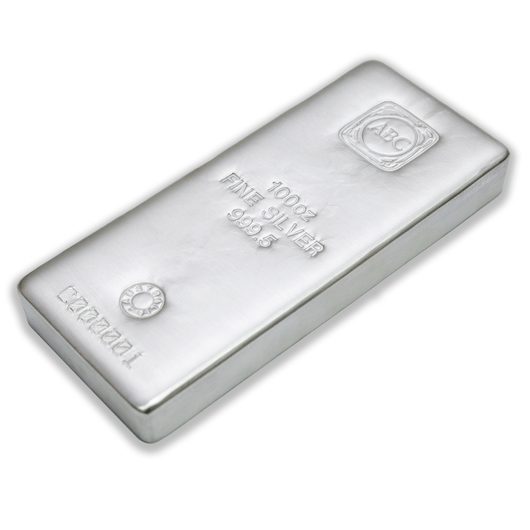 100oz ABC Silver Cast Bar