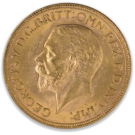 1930P George V Sovereign About Uncirculated