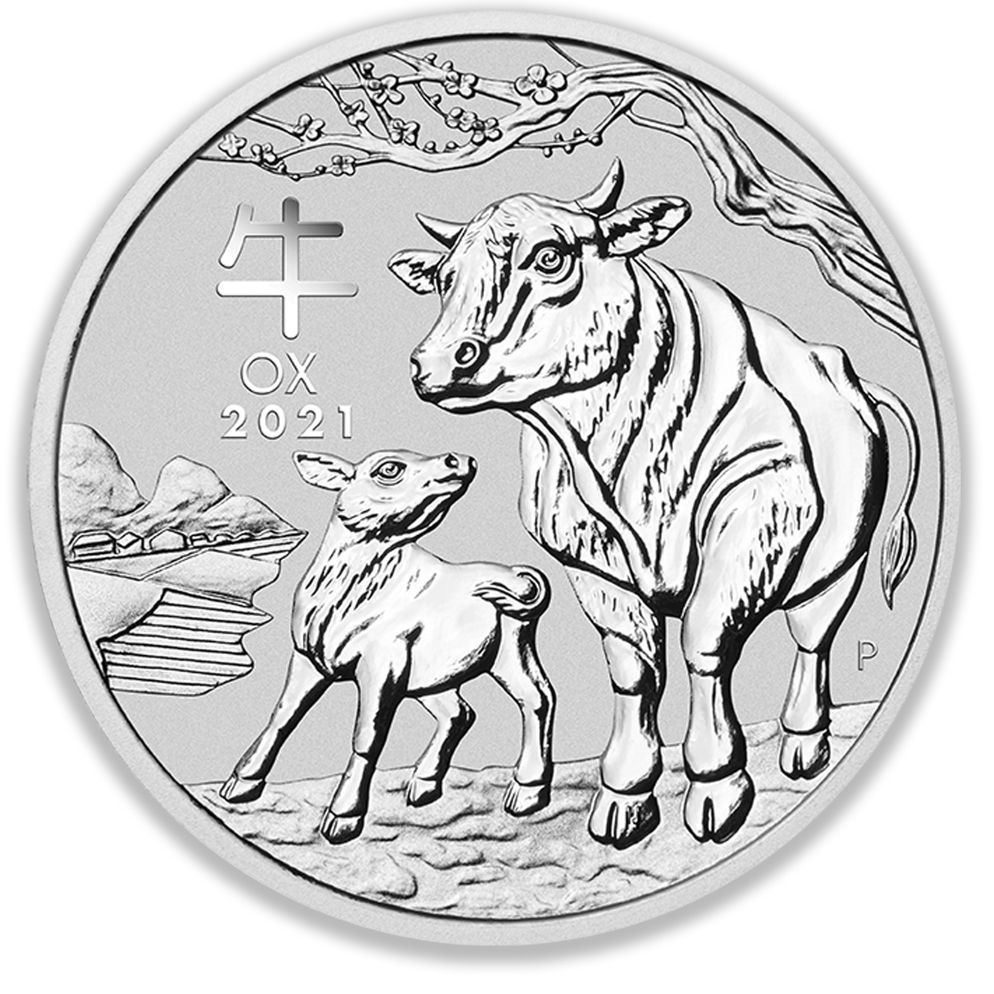 2021 2oz Perth Mint Silver Lunar Ox Coin Series 3