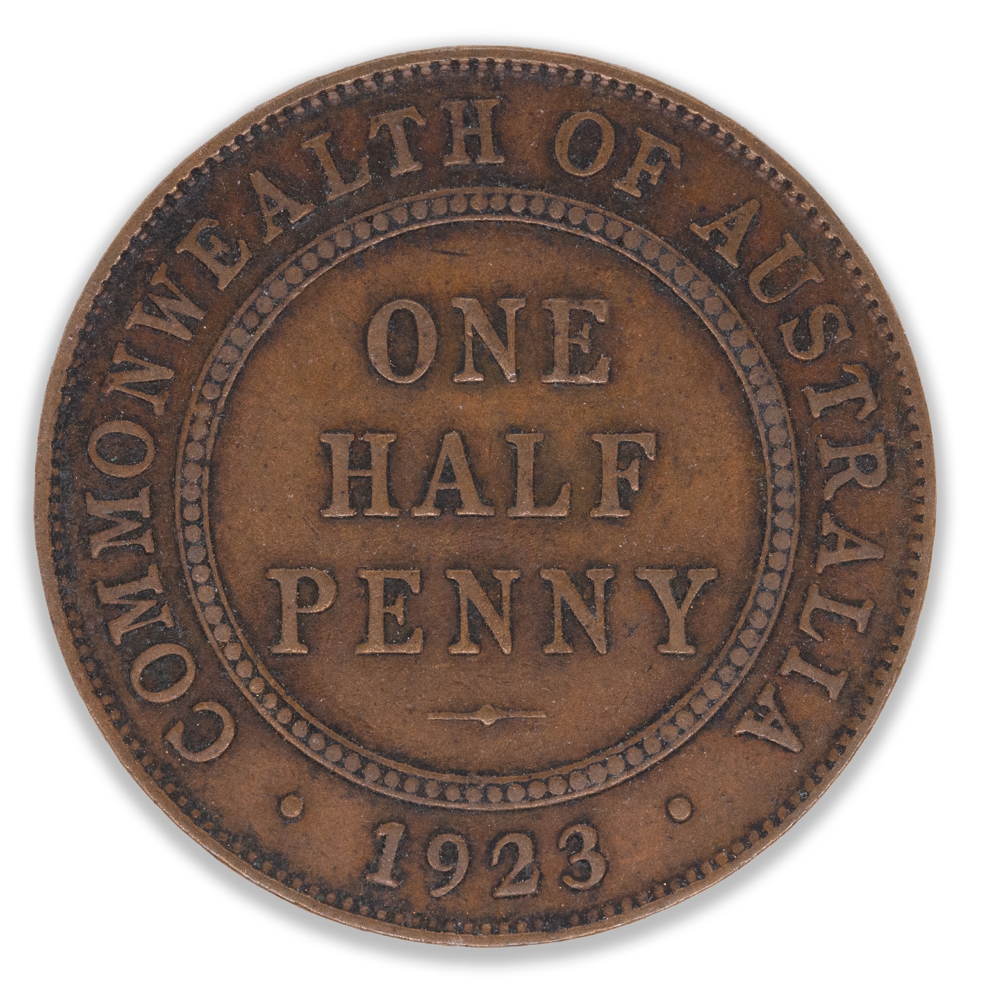 1923 Australian Half Penny Very Fine