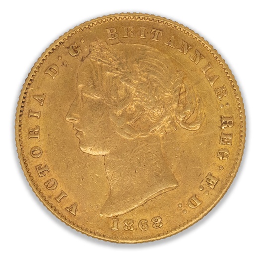 1868 Sydney Mint Sovereign Grade Good Very Fine